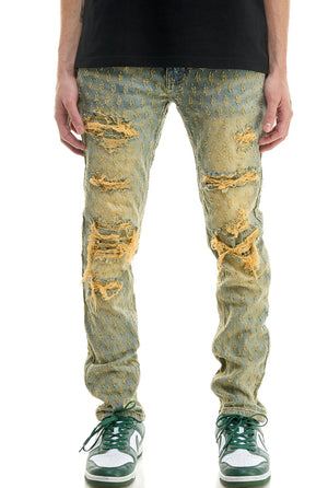 
                  
                    Load image into Gallery viewer, KDNK JACQUARD T BLUE SKINNY JEANS
                  
                