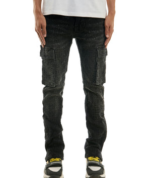 
                  
                    Load image into Gallery viewer, KDNK JAC SKINNY CARGO BLACK JEANS
                  
                
