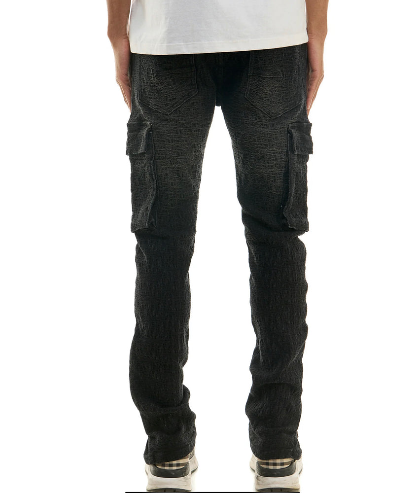 
                  
                    Load image into Gallery viewer, KDNK JAC SKINNY CARGO BLACK JEANS
                  
                