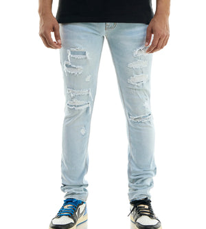 
                  
                    Load image into Gallery viewer, KDNK DISTRESSED T BLUE JEANS
                  
                