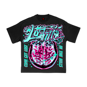 
                  
                    Load image into Gallery viewer, LOSTHILLS  BRAIN BLACK/PK/TL SHIRT
                  
                