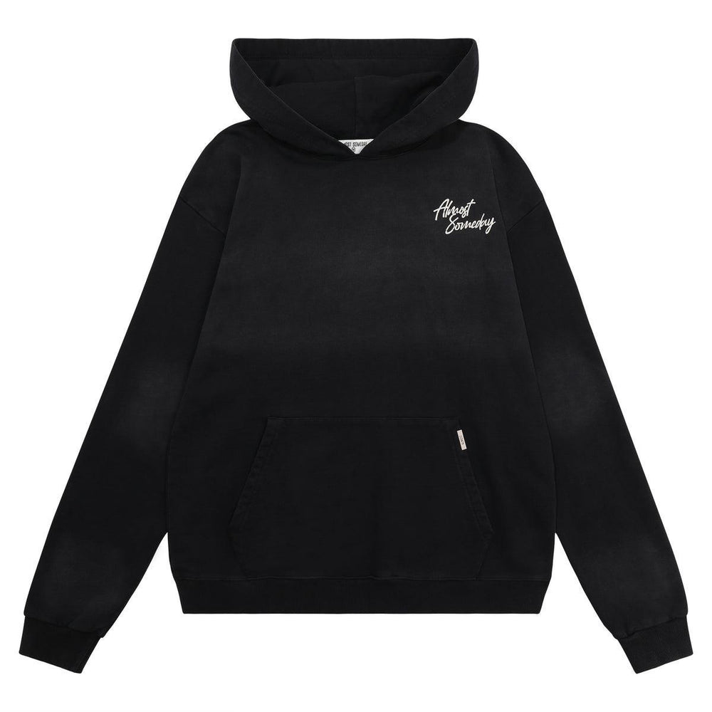 
                  
                    Load image into Gallery viewer, ALMOST SOMEDAY SIGNATURE SUNFADE BLACK/CREAM HOODIE
                  
                