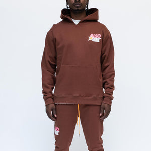 
                  
                    Load image into Gallery viewer, ALMOST SOMEDAY CAPITAL HOODIE BROWN
                  
                