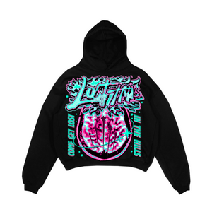 
                  
                    Load image into Gallery viewer, LOSTHILLS TEAL/PINK/BLK HOODIE
                  
                