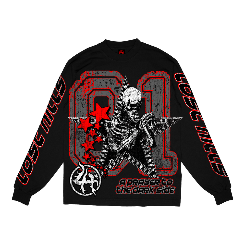 LOSTHILLS BLK/GRY/RED LONG SLEEVE