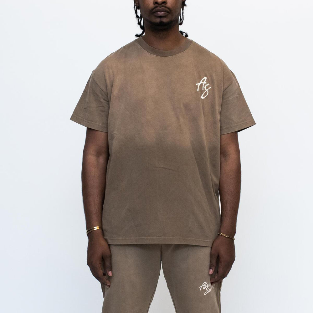 
                  
                    Load image into Gallery viewer, ALMOST SOMEDAY SIGNATURE SUNFADE MOCHA/BROWN TEE
                  
                