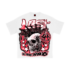 
                  
                    Load image into Gallery viewer, LOSTHILLS SKULLS WHITE/RED/BK T SHIRT
                  
                