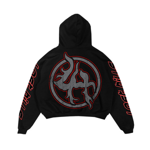 
                  
                    Load image into Gallery viewer, LOSTHILLS SKULL BLK/RED/WHITE HOODIE
                  
                