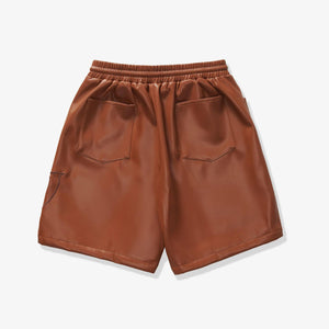 
                  
                    Load image into Gallery viewer, GALA DELIRIOUS LEATHER BROWN SHORT
                  
                