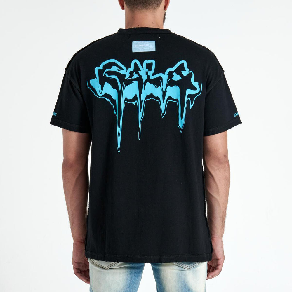 
                  
                    Load image into Gallery viewer, GALA  MELT TEE BLACK/BLUE
                  
                