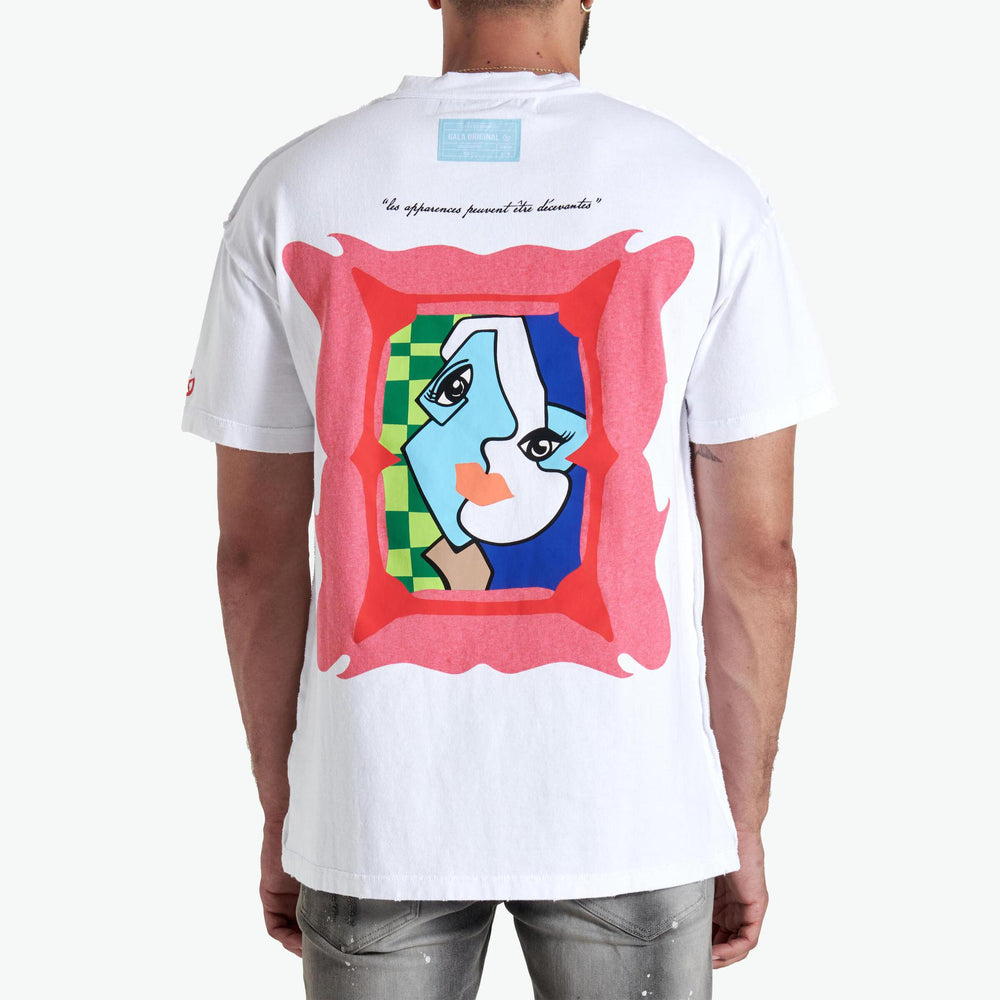 GALA ABSTRACT TEE WHITE/MULTICOLOR